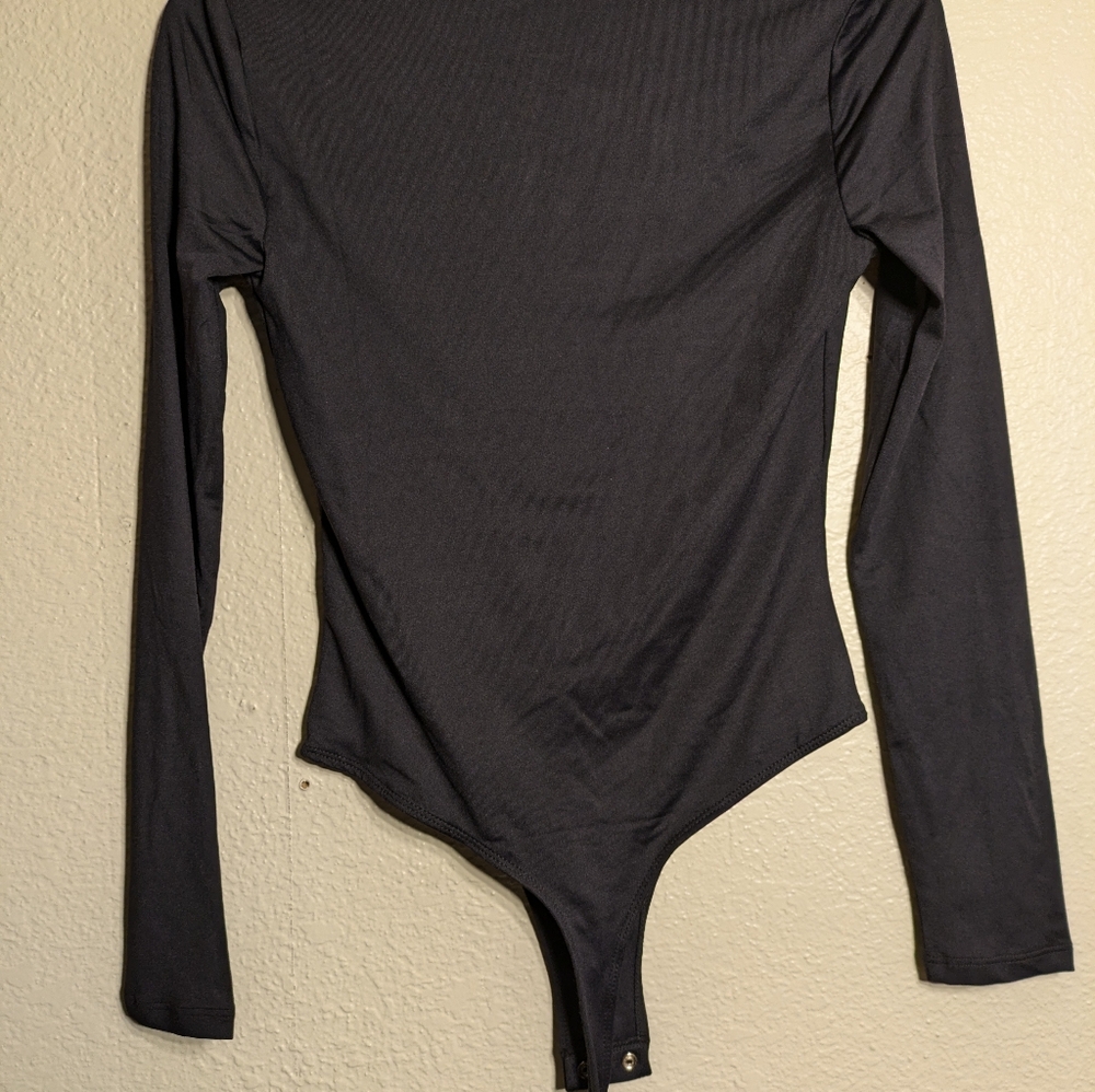 Forever 21 Charcoal Long Sleeve Bodysuit Size Small - Picture 6 of 7